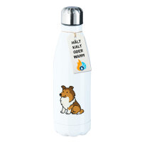 Edelstahl-Trinkflasche Collie Comic Colli 500ml...