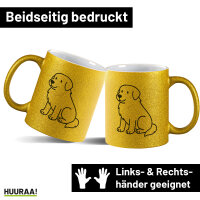 Glitzertasse Pyrenäenberghund Comic Pyri 330ml