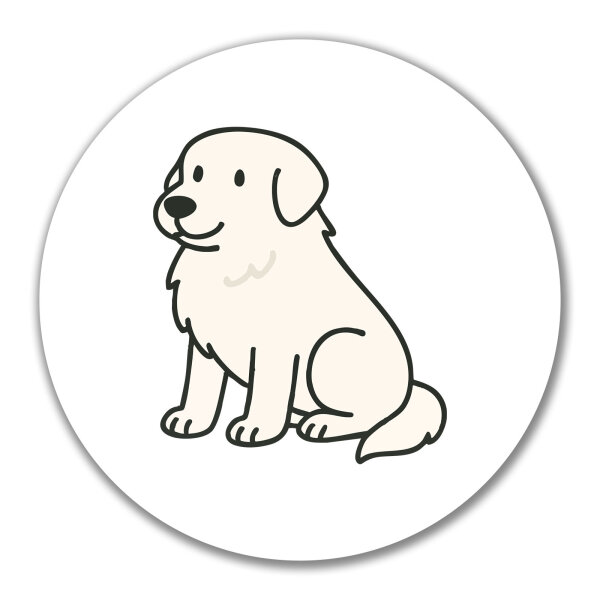 Aufkleber Pyrenäenberghund Comic Pyri 10cm Sticker
