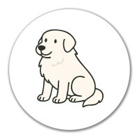 Aufkleber Pyrenäenberghund Comic Pyri 10cm Sticker