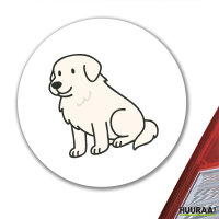 Aufkleber Pyrenäenberghund Comic Pyri 10cm Sticker