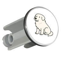 Waschbeckenstöpsel Pyrenäenberghund Comic Pyri 4cm Abflussstopfen