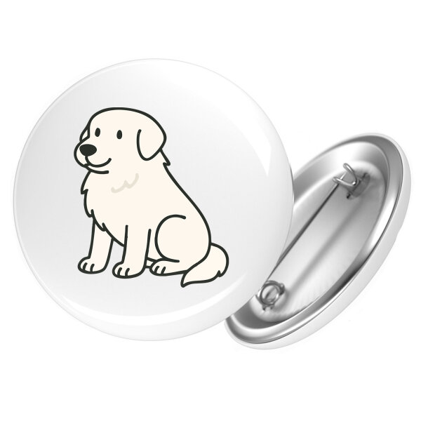 Button Pyrenäenberghund Comic Pyri rund