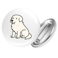 Button Pyrenäenberghund Comic Pyri rund