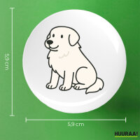 Button Pyrenäenberghund Comic Pyri