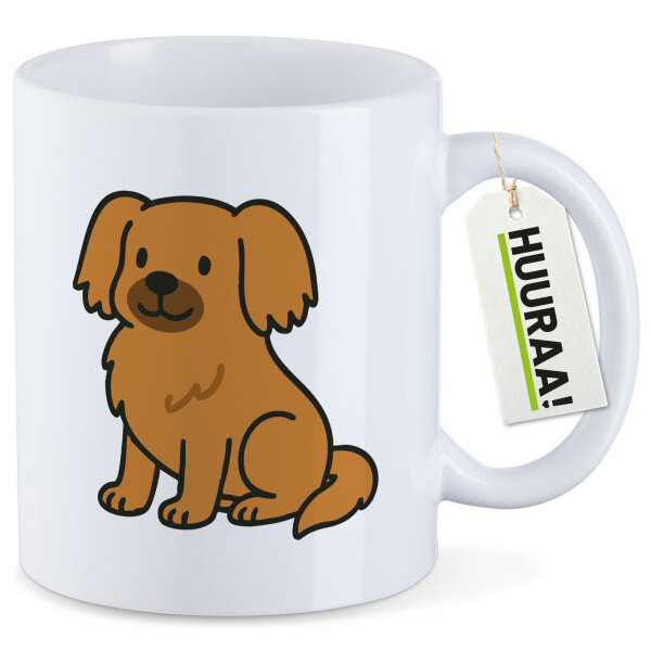 Kaffeetasse Tibet Spaniel Comic Tibbie 330ml