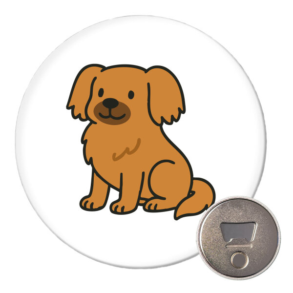 Magnet Tibet Spaniel Comic Tibbie 59mm Kühlschrankmagnet
