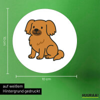 Aufkleber Tibet Spaniel Comic Tibbie 10cm Sticker