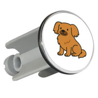 Waschbeckenstöpsel Tibet Spaniel Comic Tibbie 4cm...