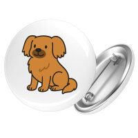 Button Tibet Spaniel Comic Tibbie rund