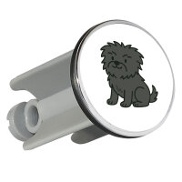 Waschbeckenstöpsel Affenpinscher Comic Affi 4cm...