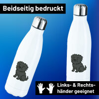 Edelstahl-Trinkflasche Affenpinscher Comic Affi 500ml...