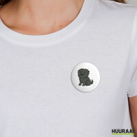 Button Affenpinscher Comic Affi rund