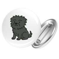 Button Affenpinscher Comic Affi