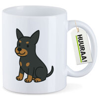 Kaffeetasse Zwergpinscher Comic Zwergi 330ml