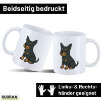 Kaffeetasse Zwergpinscher Comic Zwergi 330ml