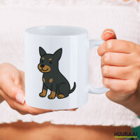 Kaffeetasse Zwergpinscher Comic Zwergi 330ml
