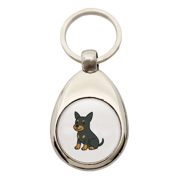 Schlüsselanhänger Zwergpinscher Comic Zwergi