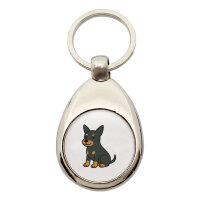 Schlüsselanhänger Zwergpinscher Comic Zwergi