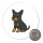 Magnet Zwergpinscher Comic Zwergi 59mm Kühlschrankmagnet