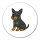 Aufkleber Zwergpinscher Comic Zwergi 10cm Sticker
