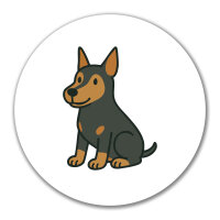 Aufkleber Pinscher Comic Pinschi 10cm Sticker