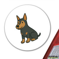 Aufkleber Pinscher Comic Pinschi 10cm Sticker
