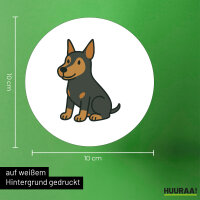Aufkleber Pinscher Comic Pinschi 10cm Sticker