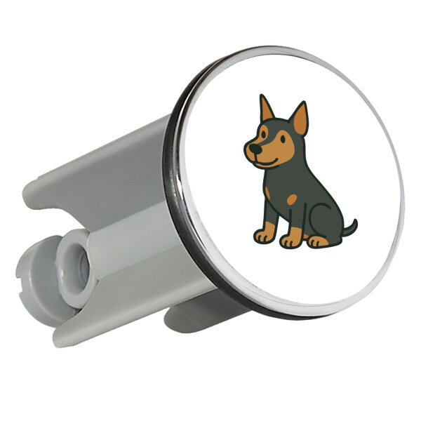 Waschbeckenstöpsel Pinscher Comic Pinschi 4cm Abflussstopfen