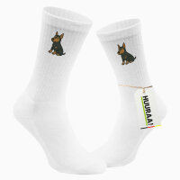 Unisex Socken Pinscher Comic Pinschi Größe 37/46 White Motiv Tennissocken