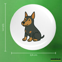 Button Pinscher Comic Pinschi rund