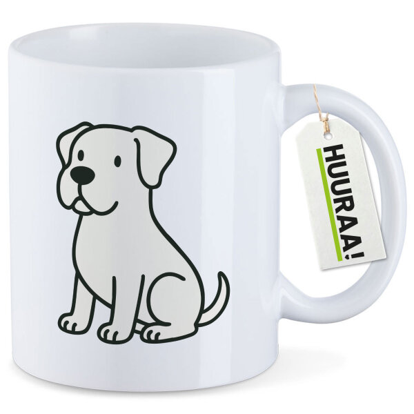 Kaffeetasse Dogo Argentino Comic Dogo 330ml