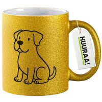 Glitzertasse Dogo Argentino Comic Dogo 330ml