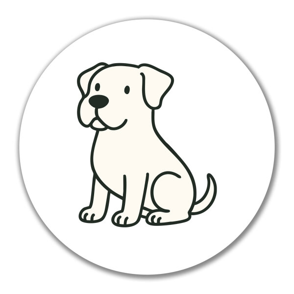 Aufkleber Dogo Argentino Comic Dogo 10cm rund