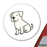 Aufkleber Dogo Argentino Comic Dogo 10cm rund