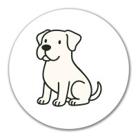 Aufkleber Dogo Argentino Comic Dogo 10cm Sticker