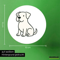 Aufkleber Dogo Argentino Comic Dogo 10cm Sticker