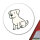 Aufkleber Dogo Argentino Comic Dogo 10cm Sticker