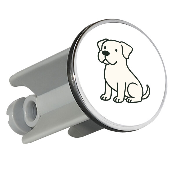 Waschbeckenstöpsel Dogo Argentino Comic Dogo 4cm Abflussstopfen