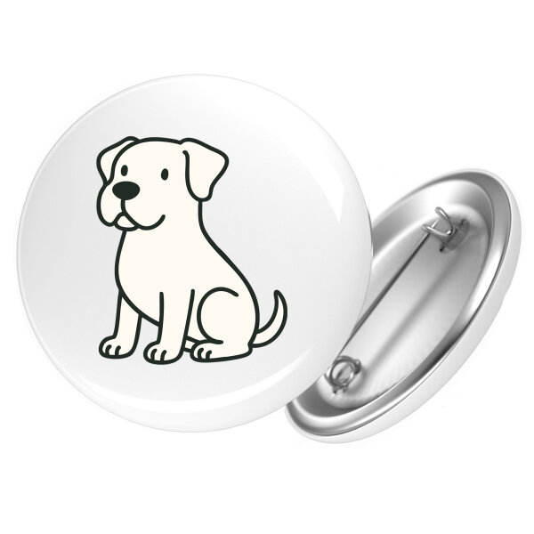 Button Dogo Argentino Comic Dogo rund