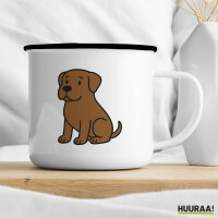 Emaille Tasse Boerboel Comic Boeri 300ml Vintage Emaille Becher