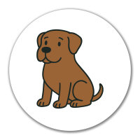 Aufkleber Boerboel Comic Boeri 10cm rund