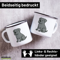 Emaille Tasse Cane Corso Comic Corsi 300ml Vintage...