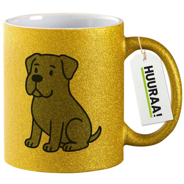 Glitzertasse Cane Corso Comic Corsi 330ml