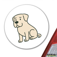 Aufkleber Mastiff Comic Masti 10cm rund