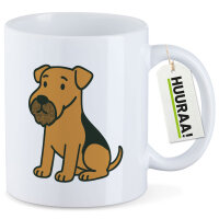 Kaffeetasse Airedale Terrier Comic Dale 330ml