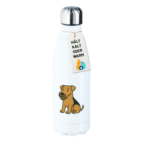 Edelstahl-Trinkflasche Airedale Terrier Comic Dale 500ml Wasserflasche