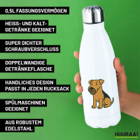 Edelstahl-Trinkflasche Airedale Terrier Comic Dale 500ml Wasserflasche