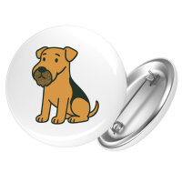Button Airedale Terrier Comic Dale