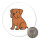 Magnet Bordeauxdogge Comic Bordeauxi 59mm Kühlschrankmagnet